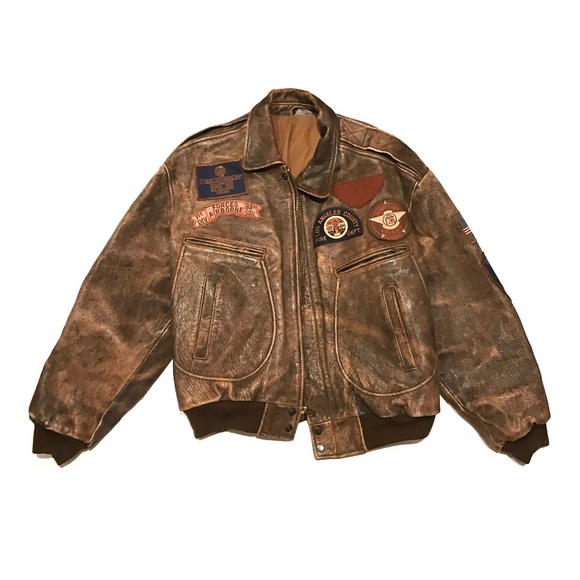 leather flight jacket patches
